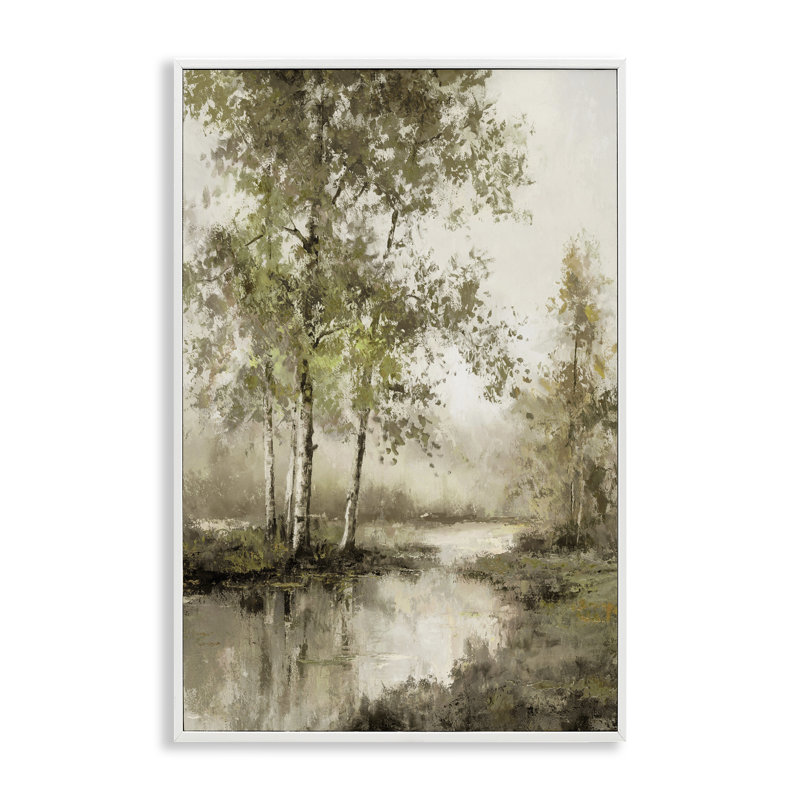 Spring River in Forest, estampe numérique, design par T.C. Chiu, H 30 po x l 20 po
