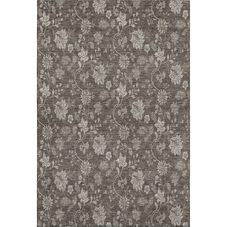 Premium Machine Washable Prisco Chocolate Rug
