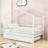 Twin Wooden House Bed With Twin Trundle And Guardrails-1776238027
