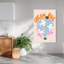 Dream Big Balloon Cat Whimsical Abstract Contemporary Bird Cat Nature Flower Wall Art Print 1 Piece Wrapped Canvas Wall Art-712604331