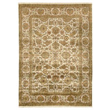 Hand Knotted Wool Area Rug in Grey