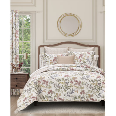 Royal Court Elwood Quilt Set In Rose Leaf