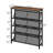 5-Tier Slanted Shoe Rack, Narrow Storage Shelf for Entryway-1327335891