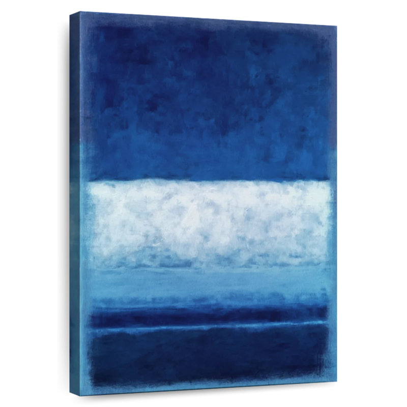 Bleu foncé et horizon blanc Leblanc, 45" H x 30" W
