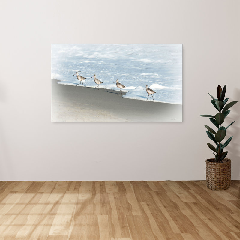 "Sandpipers II" par Rhonda Addison, reproduction sur toile, H 18 po x l 30 po x P 1 po