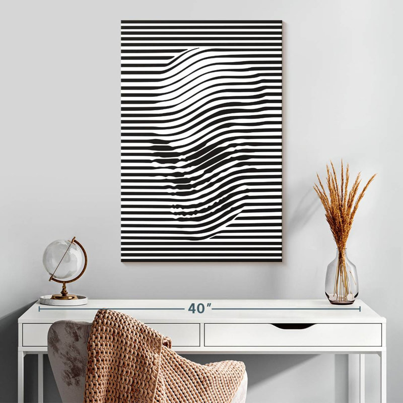 Kerner Skull Optical Illusion, 30" H x 20" W