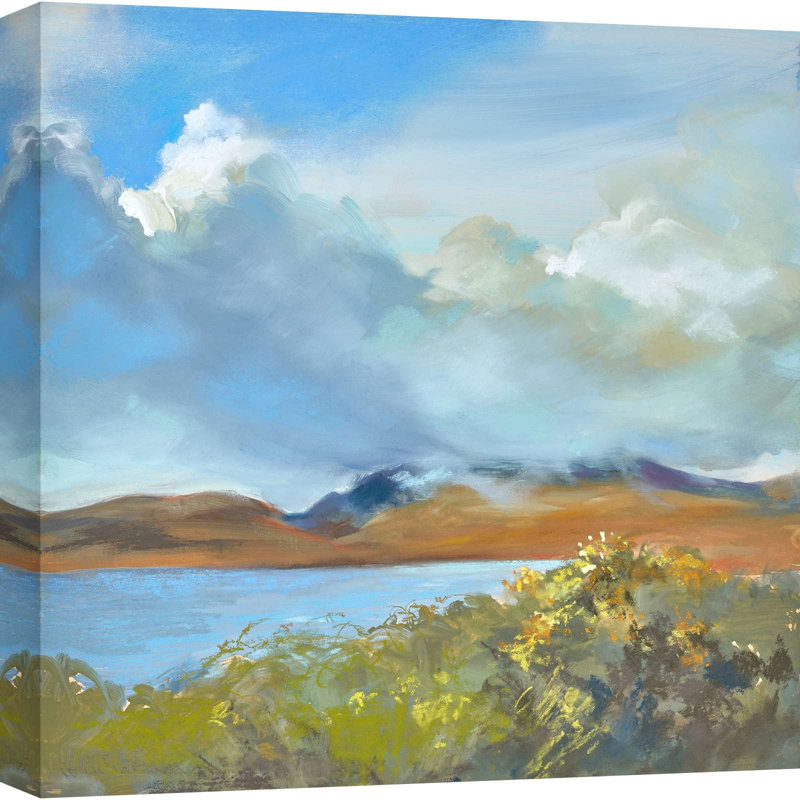 Landscape Painting: Rising Up To Meet The Mountain - Wrapped Canvas Print, 90cm H x 90cm W