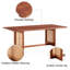 Table basse rectangulaire en bois massif