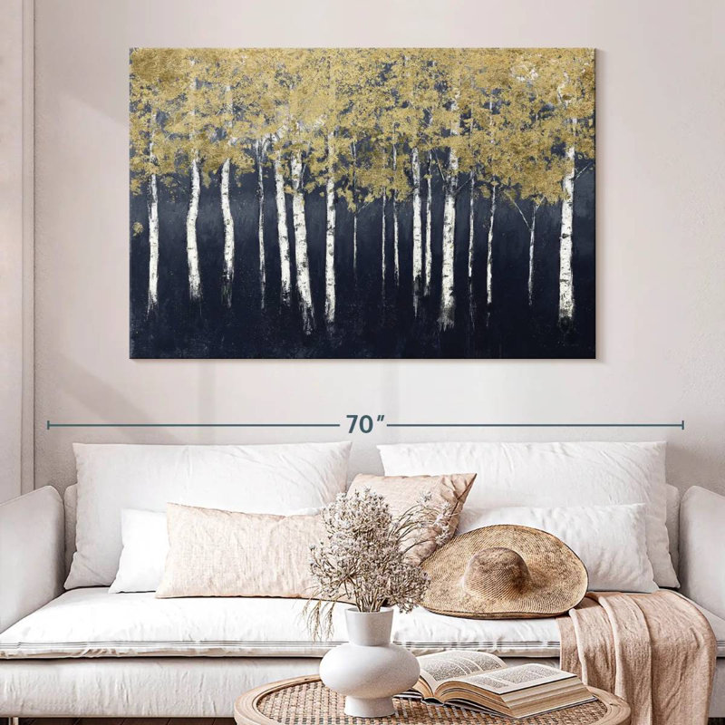 Alvord forêt chatoyante indigo, H 34 po x l 51 po