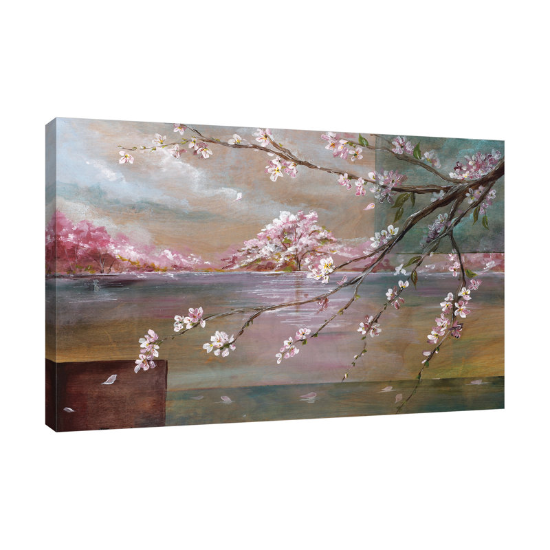 Sakura Cherry Blossom by Tre Sorelle Studios - Wrapped Canvas Print, 60.96cm H x 91.44cm W