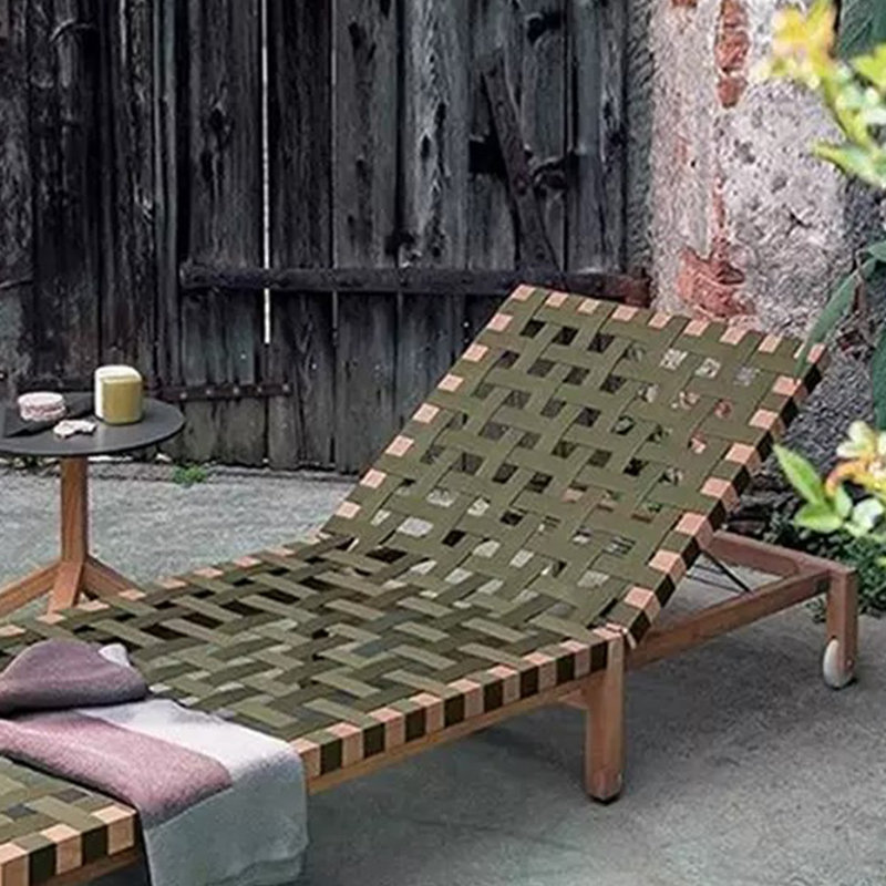 Outdoor Chaise Lounge Set with Table