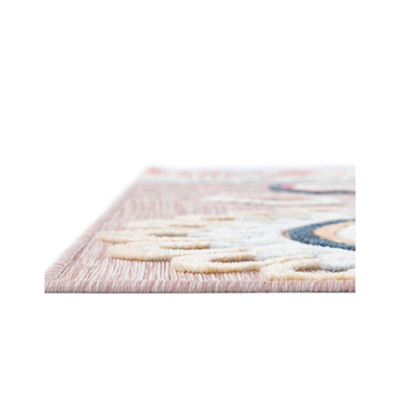 Tapis intérieur / extérieur en polypropylène tissé à la machine Firman Wygant, Rectangle 6 pi 4 po x 9 pi