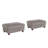 Modern Upholstered Faux Fur Square Ottoman(Set Of 2)-703592303