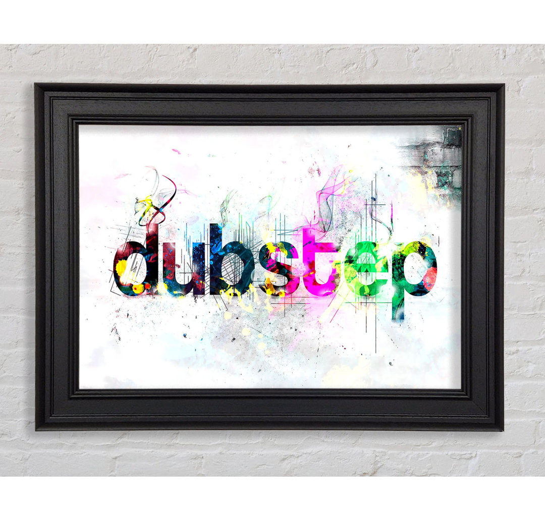 Dubstep Farbiger gerahmter Druck