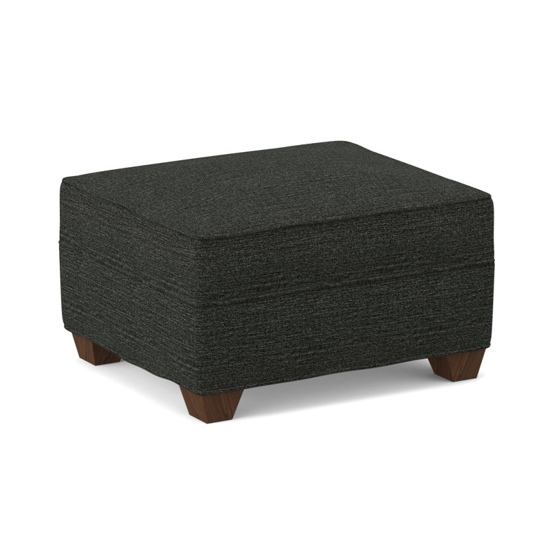 Repose-pieds rectangulaire large de 26 po Phillips, Noyer Montana, Poivre antique