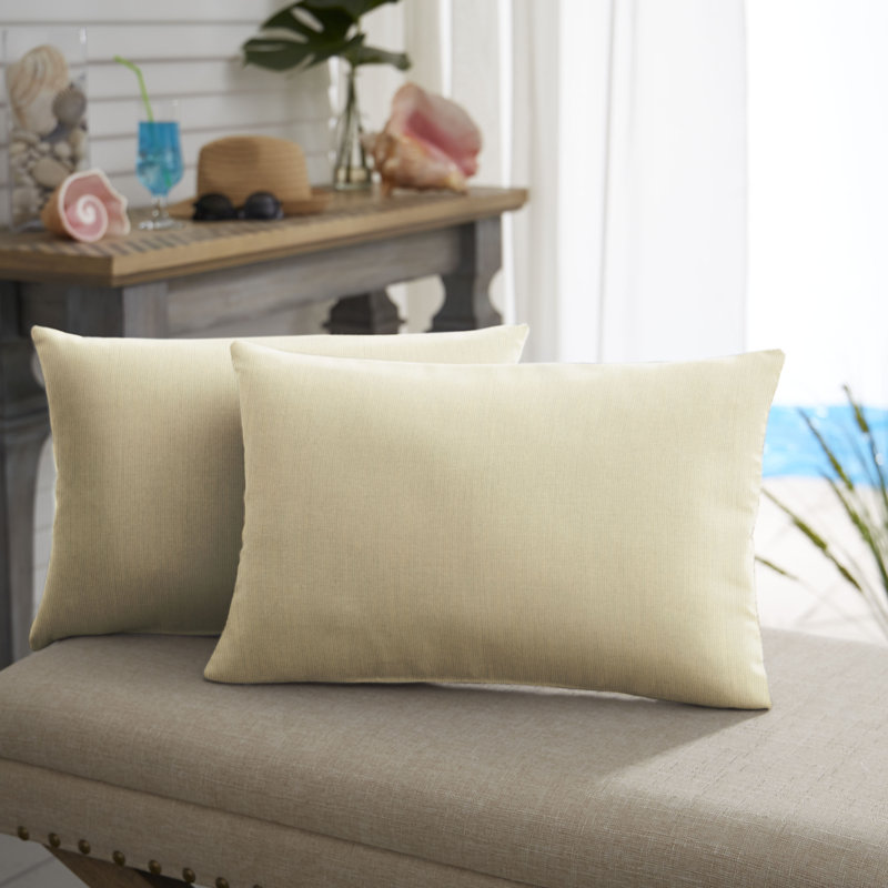 Coussin lombaire d'extérieur Sunbrella , H 12 po x l 24 po, KE brun clair