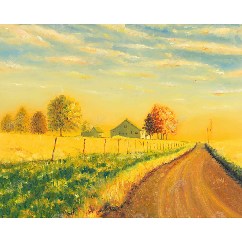 In The Countryside Print On Canvas, H 48 po x l 60 po