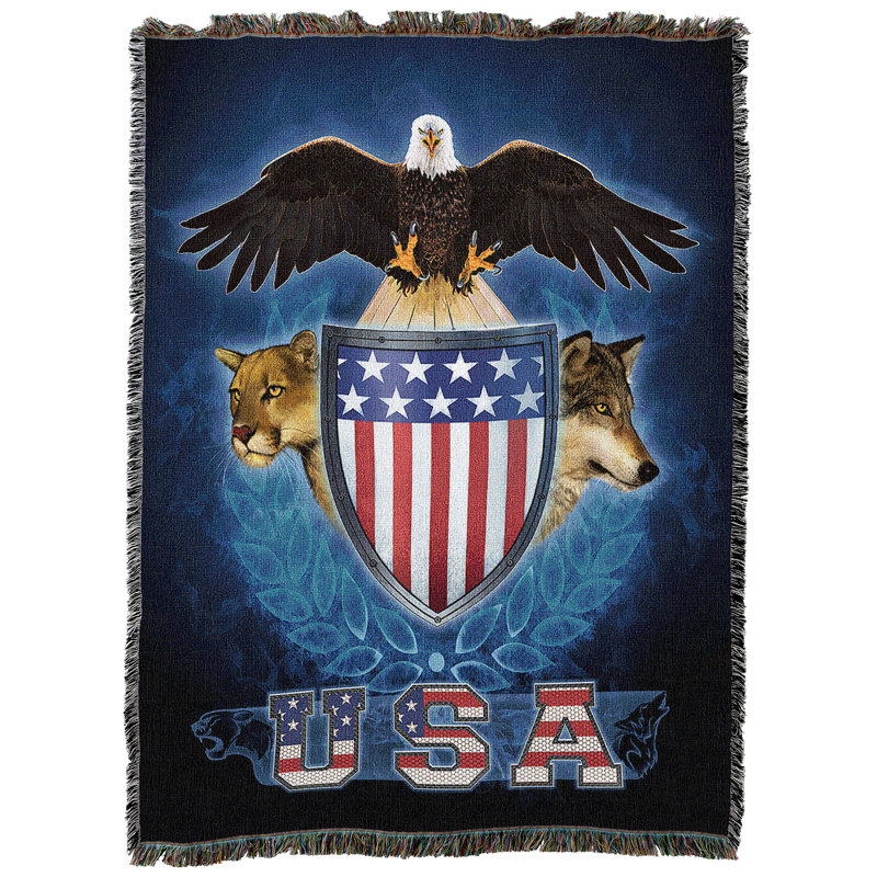 Couverture Trinity de Pure Country Weavers USA par Vincent HIE - Jeté en tapisserie cadeau tissée en coton - Fabriqué aux États-Unis (72x54)