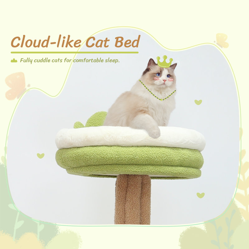 65.75'' H Elidi Cute Cat Tree, Cat Tower