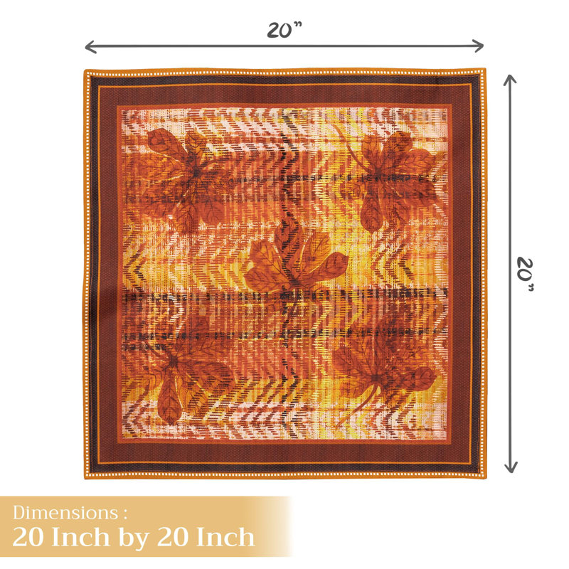 Serviettes de table Maison d'Hermine, motif tartan de l'Action de grâce, 100 % coton - 51 x 51 cm