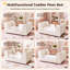 Lit pour tout-petits, avec barrières de sécurité amovibles, lits pour enfants, lit de bébé standard, matelas non inclus-1332649577