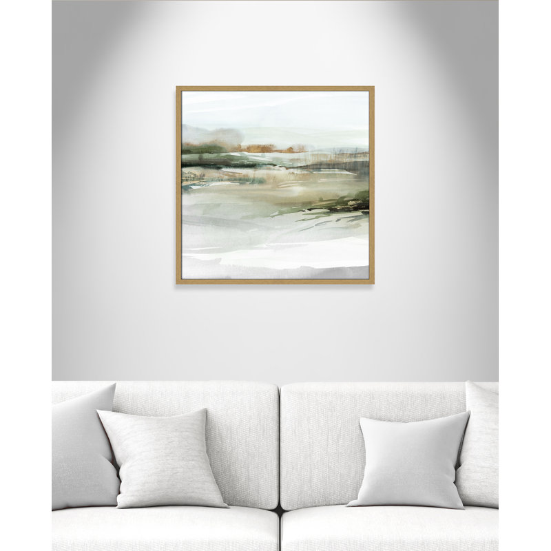 «Prologue II» par Isabelle Z, L 27,5 po x H 27,5 po, Impression encadrée, Grain de bois naturel