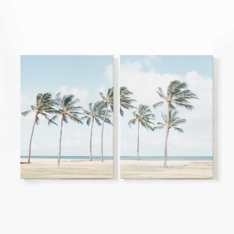 «Swaying Palms in Paradise I», reproduction sur toile, H 40 po x l 60 po x P 1,25 po, Toile tendue, 4