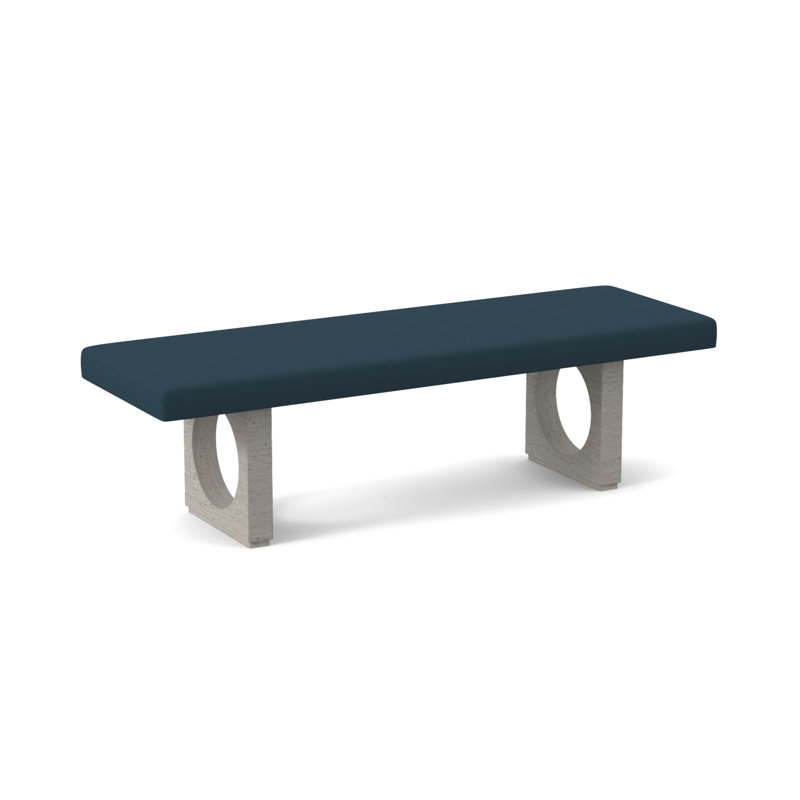 Void Upholstered Bench, Bisque, Margaret Lagoon