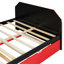 Lit en bois avec lit gigogne, bureau et port USB-118005182