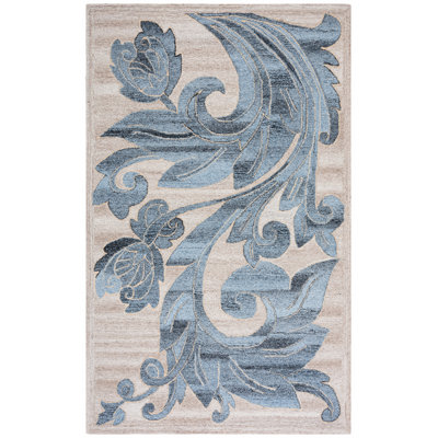 Brytnee Abstract Hand Tufted Performance Floral Rug