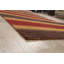 Tapis rouge / jaune / brun en laine noué à la main de conception unique 5 pi 4 po x 8 pi 4 po New Age