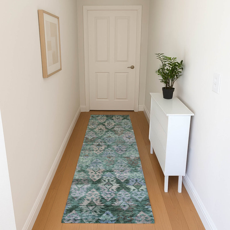 Premium Machine Washable Marasco AMF1637 Diamonds Rug, Runner 2'3" x 7'6"