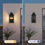 Applique murale d'extérieur moderne 2 lumières 22 "avec métal durable et verre transparent