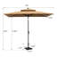 Parasol de marché rectangulaire de 116 po x 76 po avec base-1657010166