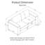 Causeuse de rangement 67,7 po - Accoudoir porte-gobelet dissimulé, coussins à ressorts et en mousse, housses lavables, capacité de 600 lb, dégagement pour les jambes de 5 po compatible avec les robots-1843483408
