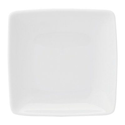 Assiette à pain et beurre 6,5 po Carré White