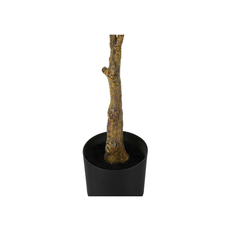 52'' Faux Rubber Tree Plant in Polyethylene (Pe) Pot