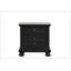 Table de chevet élégante Meade G8975-N avec tiroirs pleine extension et plateau doublé de feutre, parfaite pour les petits espaces-781690093