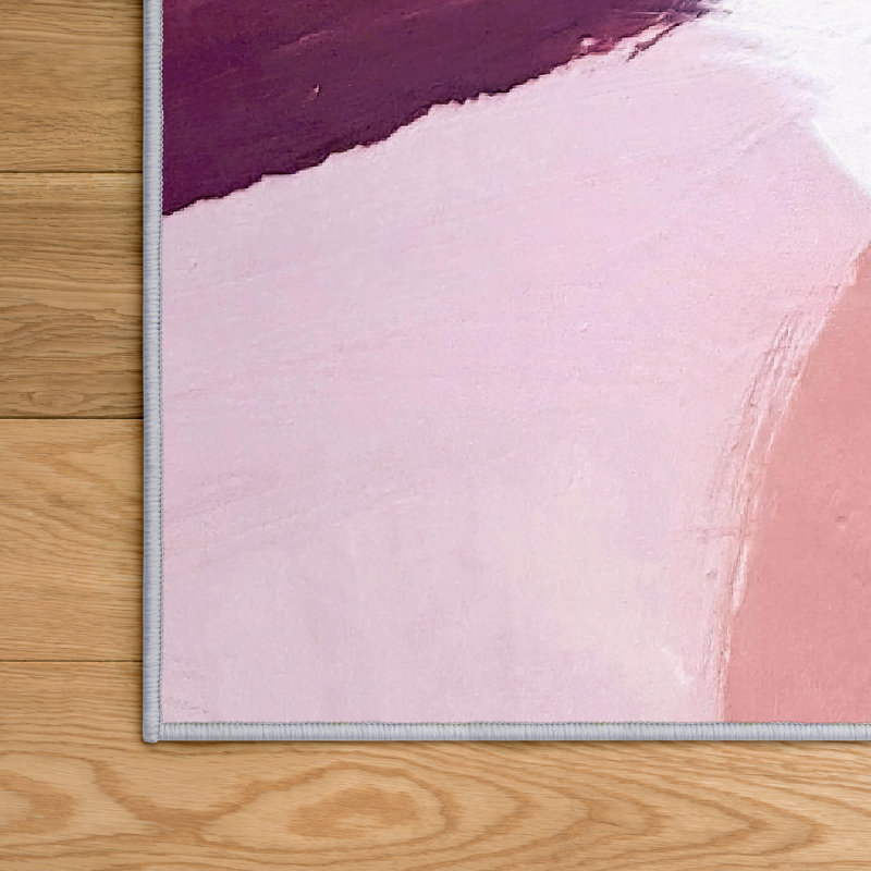 Vibrance I Washable Colour Blocks Art Area Rug size 5'x8', Softness with Non-Slipping Backing, Rectangle 5' x 7'6"