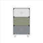 Liston 3 Drawer Bedside with Custom Green and Pink Panel Design
