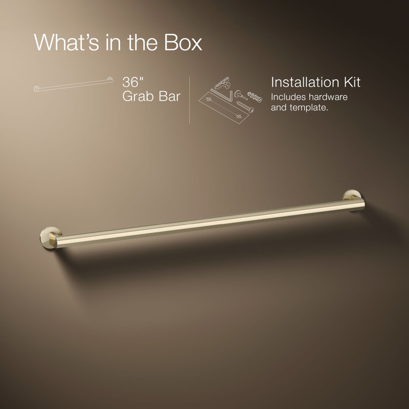 Components™ 18-In Grab Bar, 36" W, Vibrant French Gold