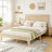 Solid Wooden Bed with Rattan Headboard-1699878002-1699878015