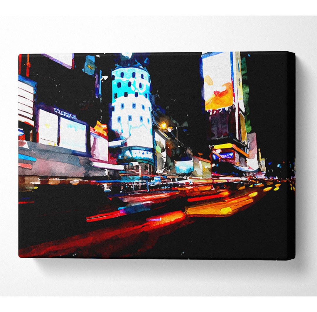 Kunstdruck New York City Night Lights von Segeltuch