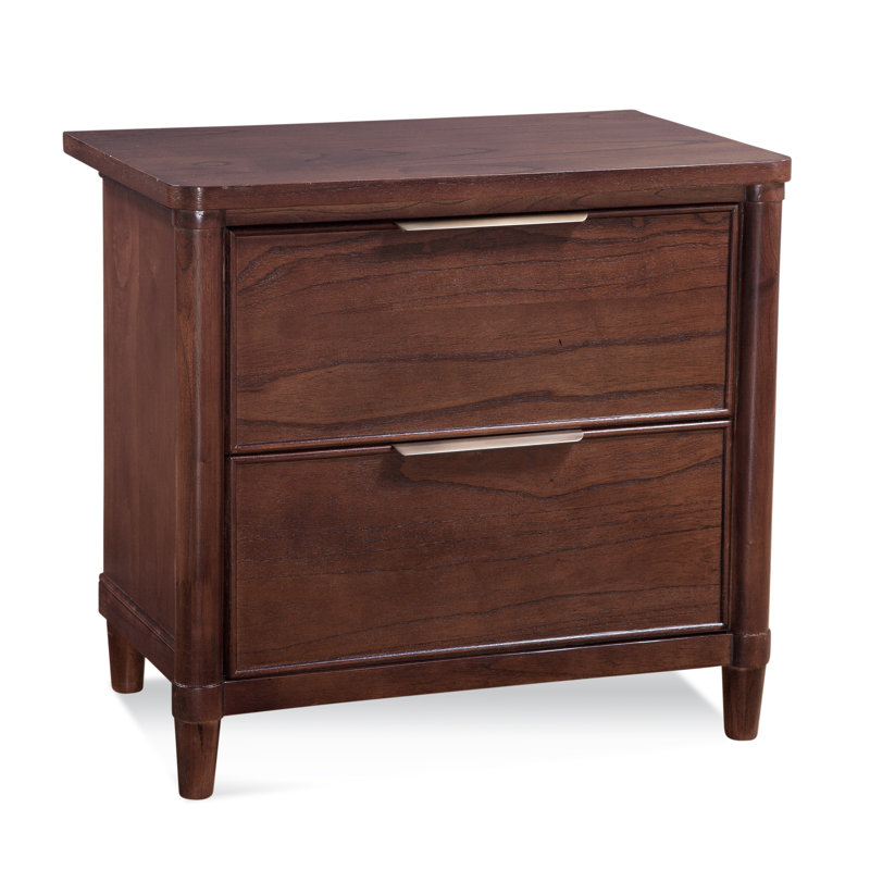 Clair 28'' W Solid Wood Nightstand, Coffee