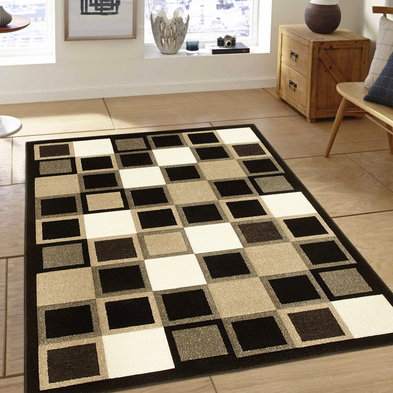 Geometric Indoor Rug, Rectangle 5'2" x 7'2"