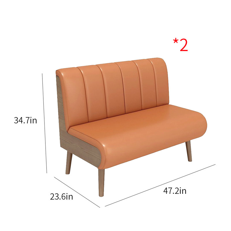 Banc rembourré en similicuir Tea Restaurant Cafe Bakery