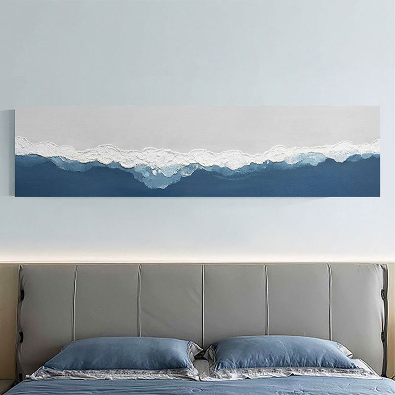 Art mural Mid-Century moderne en toile pour salon, H 71 po x l 18 po