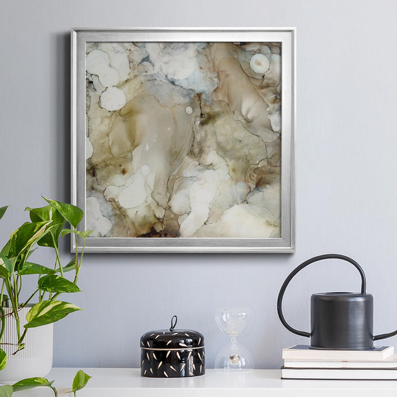 Stonewashed I - Cadre photo sur toile, Argent, H 26,5 po x l 26,5 po x P 1,5 po