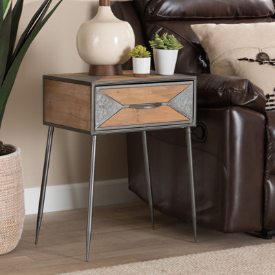Jimia 17.7'' W Unfinished Solid Wood Nightstand