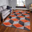 Shaggy Rug Orange Large Living Room Carpet & Extra Long Hallway Runner Modern Geometric Non Slip Bedroom Area Rug-1074967471